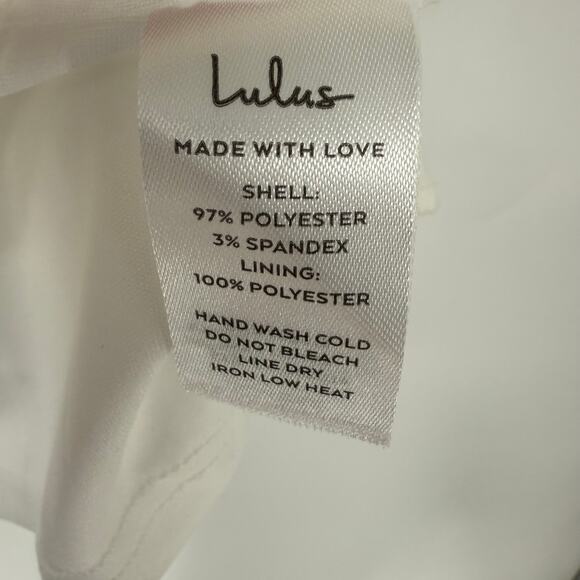 NWT Lulus Fanciful Feat Taffeta Off-The-Shoulder Bodycon Mini Dress White Size L - Picture 9 of 10